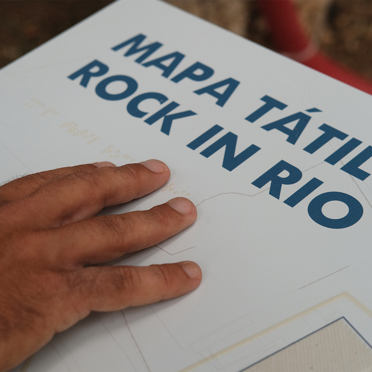 Detalhe Mapa tátil Festival Rock in Rio Lisboa 2022